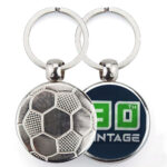 Portachiavi 90th Vintage - in metallo con pallone calcio