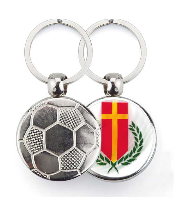 Portachiavi Messina - in metallo con pallone calcio